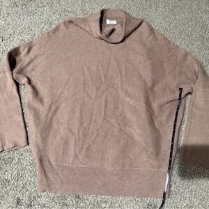 Bluivy Women's Brown Turtleneck Sweater